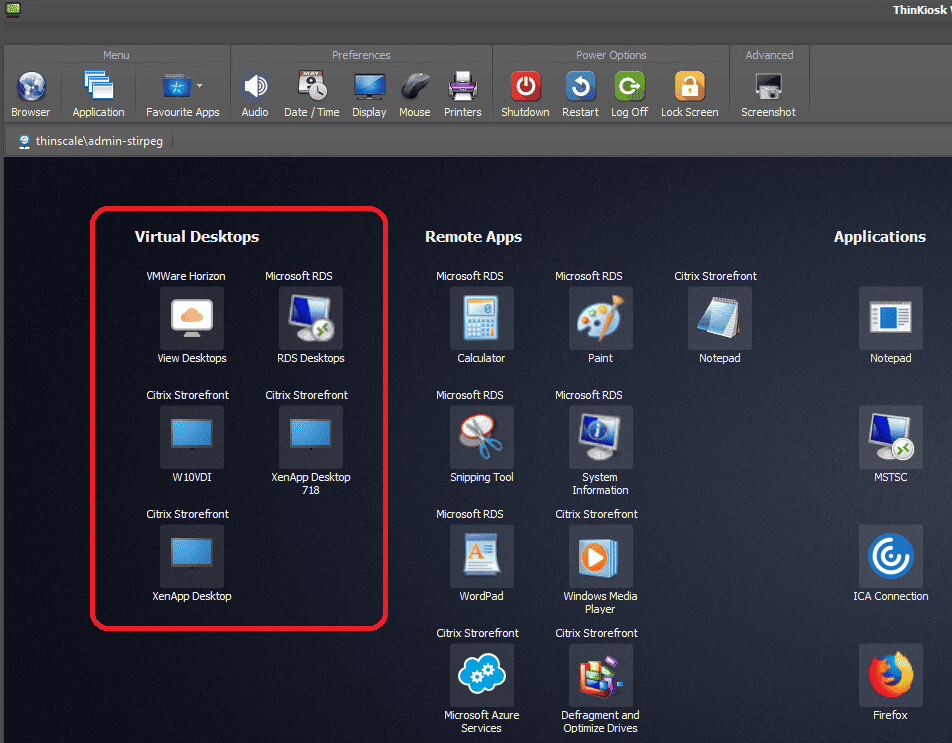Multiple Virtual Desktops showing